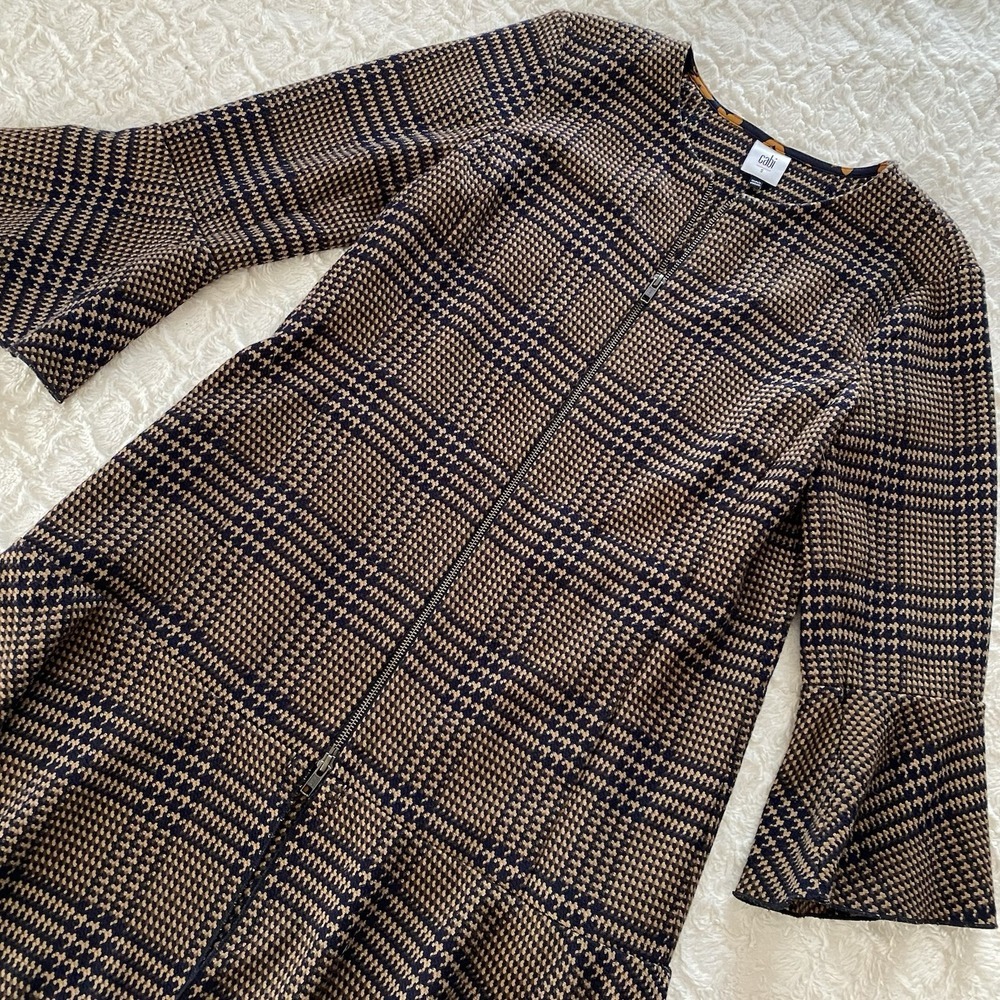 Cabi 3902 Flounce Jacket Classic Tartan Plaid Bell Sleeve New w Tags Pick Size